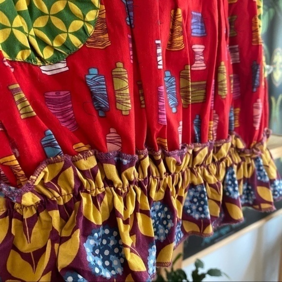 Matilda Jane Paint By Numbers Jester Red Shasta Bubble Top mixed floral print - Picture 11 of 16